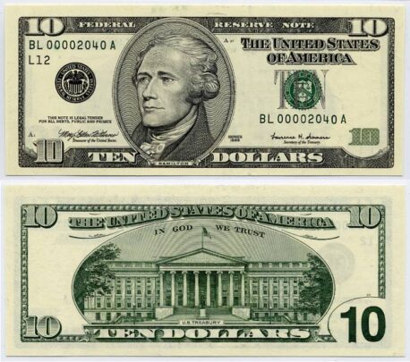 USD $10 Bills