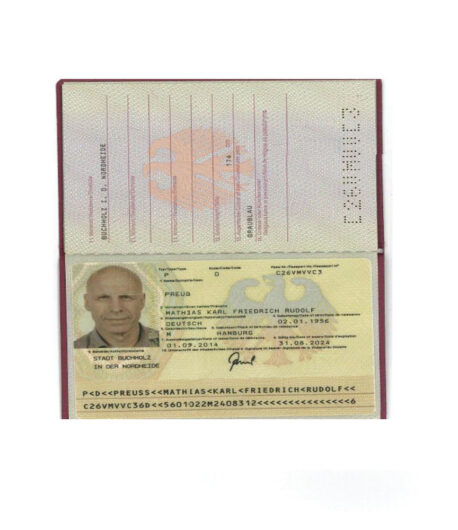 Real and fake German passports